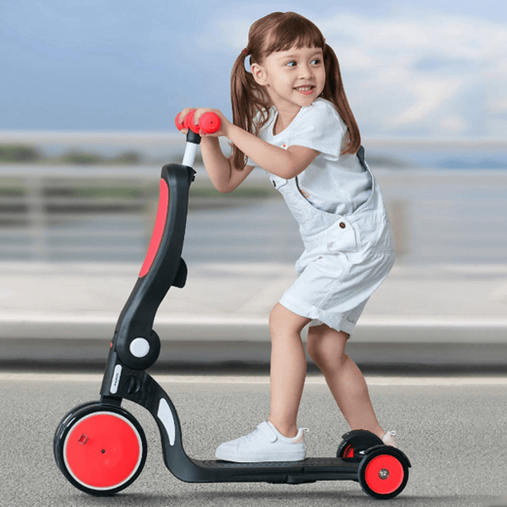 BEBEHOO 3-In-1 Adjustable Kids Scooter + Balance Bike +Walker Bicycle Balance Training Gifts for Aged 2-6