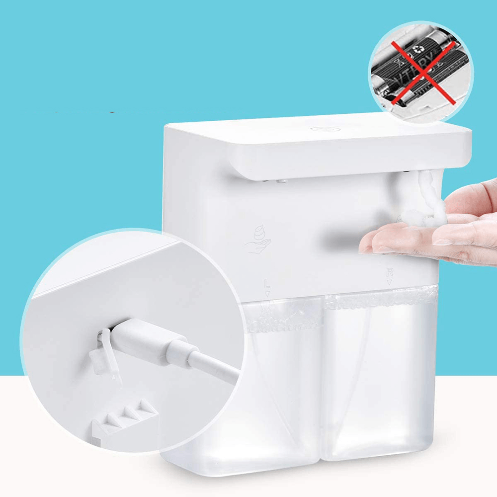 Automatic Soap Dispenser Double Outlets Touchless Infrared Sensor Liquid Foam Soap Dispenser Hand Saniziter Bathroom Kitchen