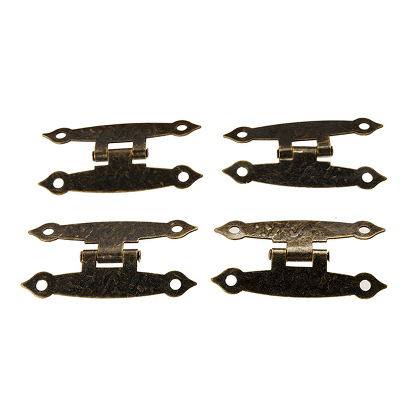 4 Pcs H-Type Hinge Metal Hinge Antique Wooden Box Hinge