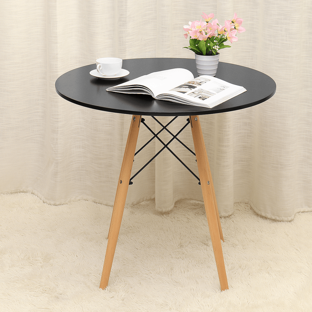 Eames round Table Modern Coffee Dining Desk Wood Leg Afternoon Tea Table Laptop Desk