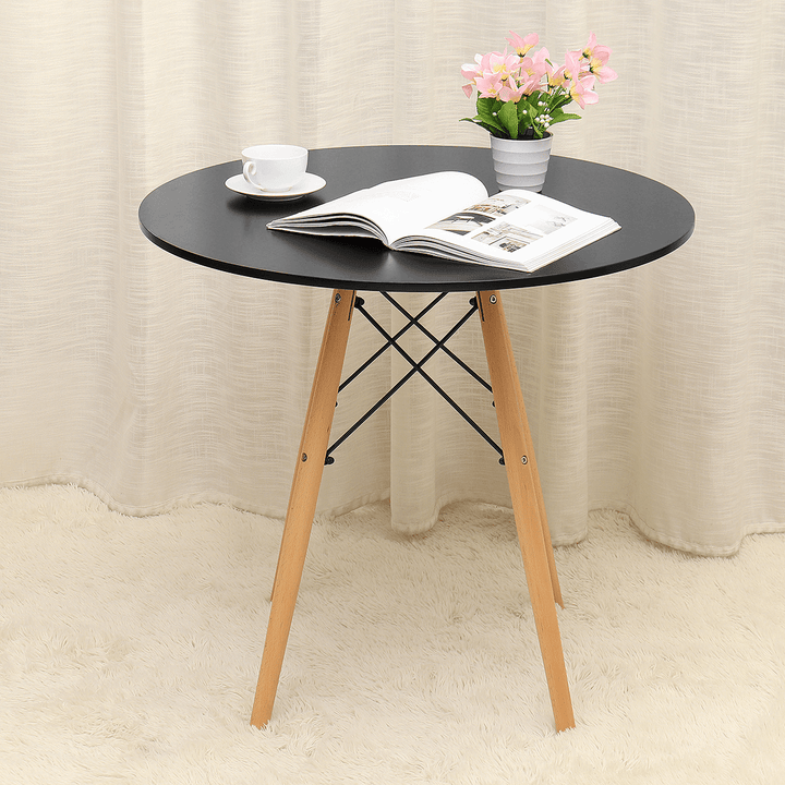 Eames round Table Modern Coffee Dining Desk Wood Leg Afternoon Tea Table Laptop Desk