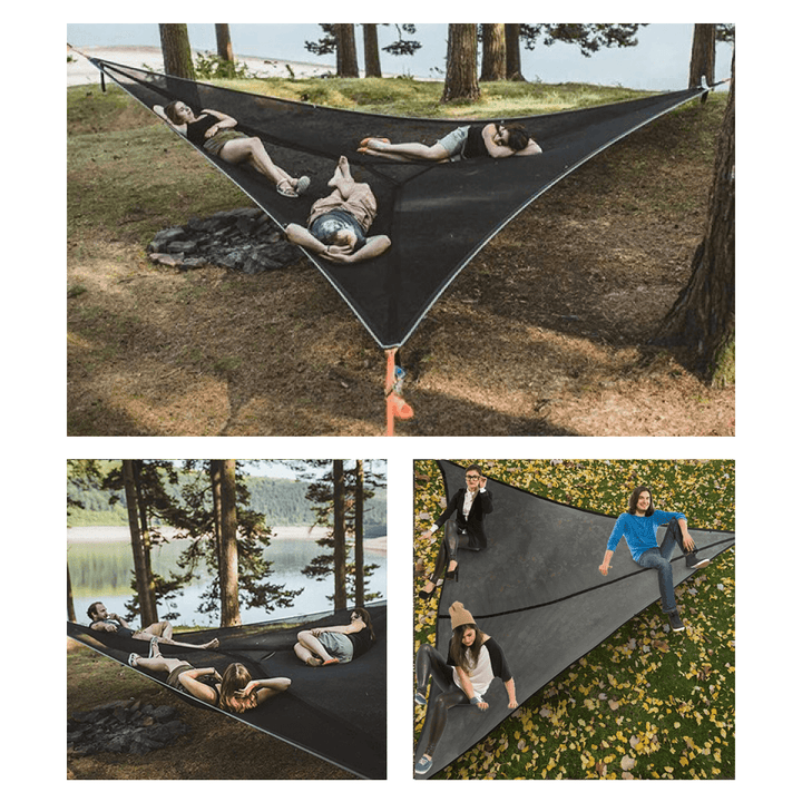 Multi-Functional Hammock 3 Point Design Portable Hammock Outdoor Camping Swings Hanging Chair