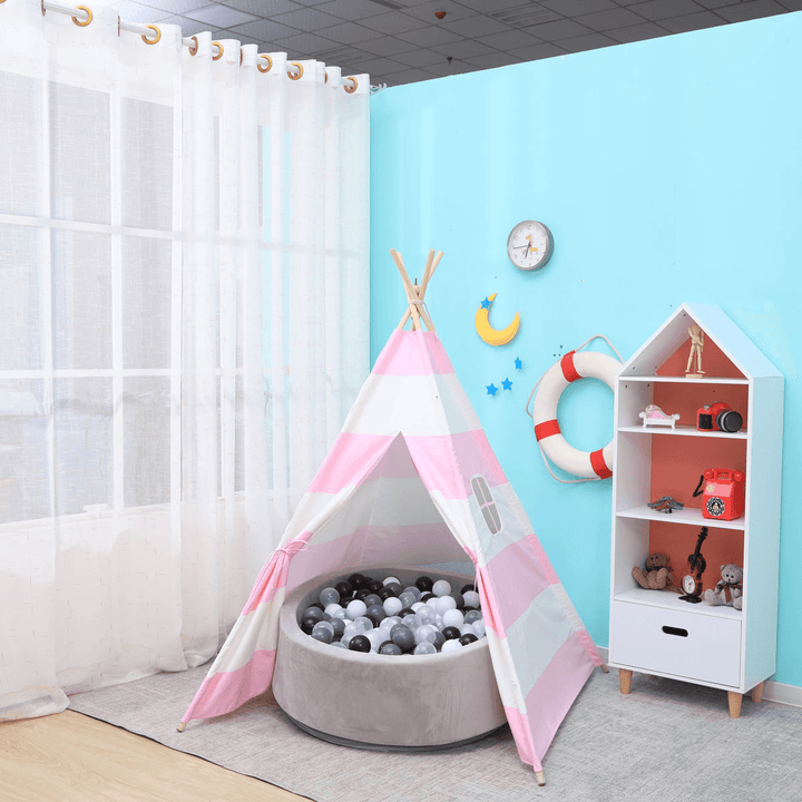 130Cm/160Cm Kids Portable Play Tents Teepee Tipi Play House Children Baby Cotton Canvas Indian Pretend Playhouse BoysÔºÜGirls Gifts