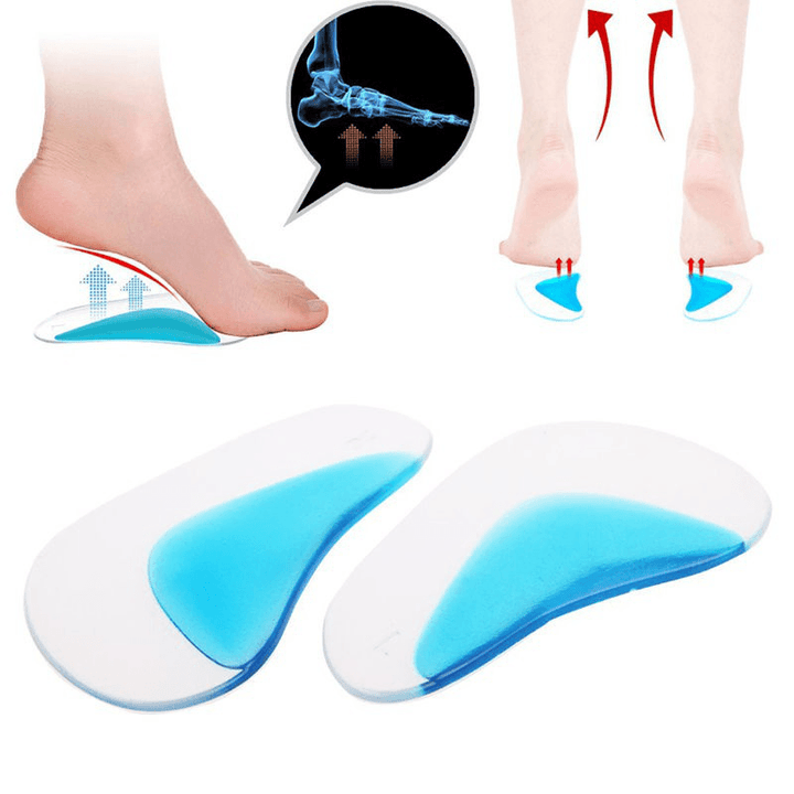 1 Pair Foot Care Cushion Correction Gel Arch Support Insoles Orthopedic Foot Pedicure Tools