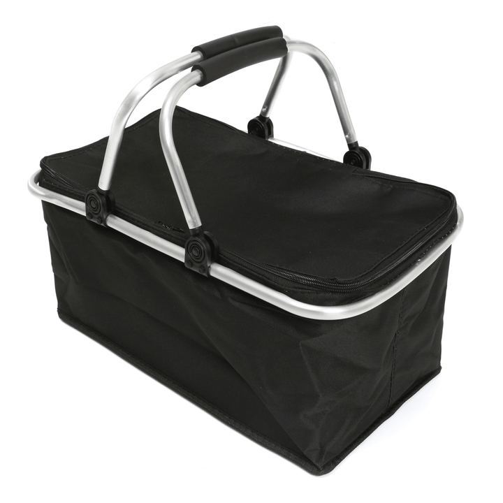 30L Large Folding Picnic Camping Insulated Cooler Hamper Storage Basket Bag