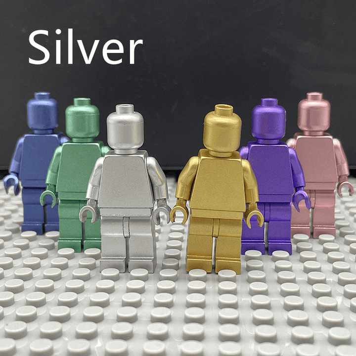 Plastic Plated Solid Color Building Block Minifigure Model