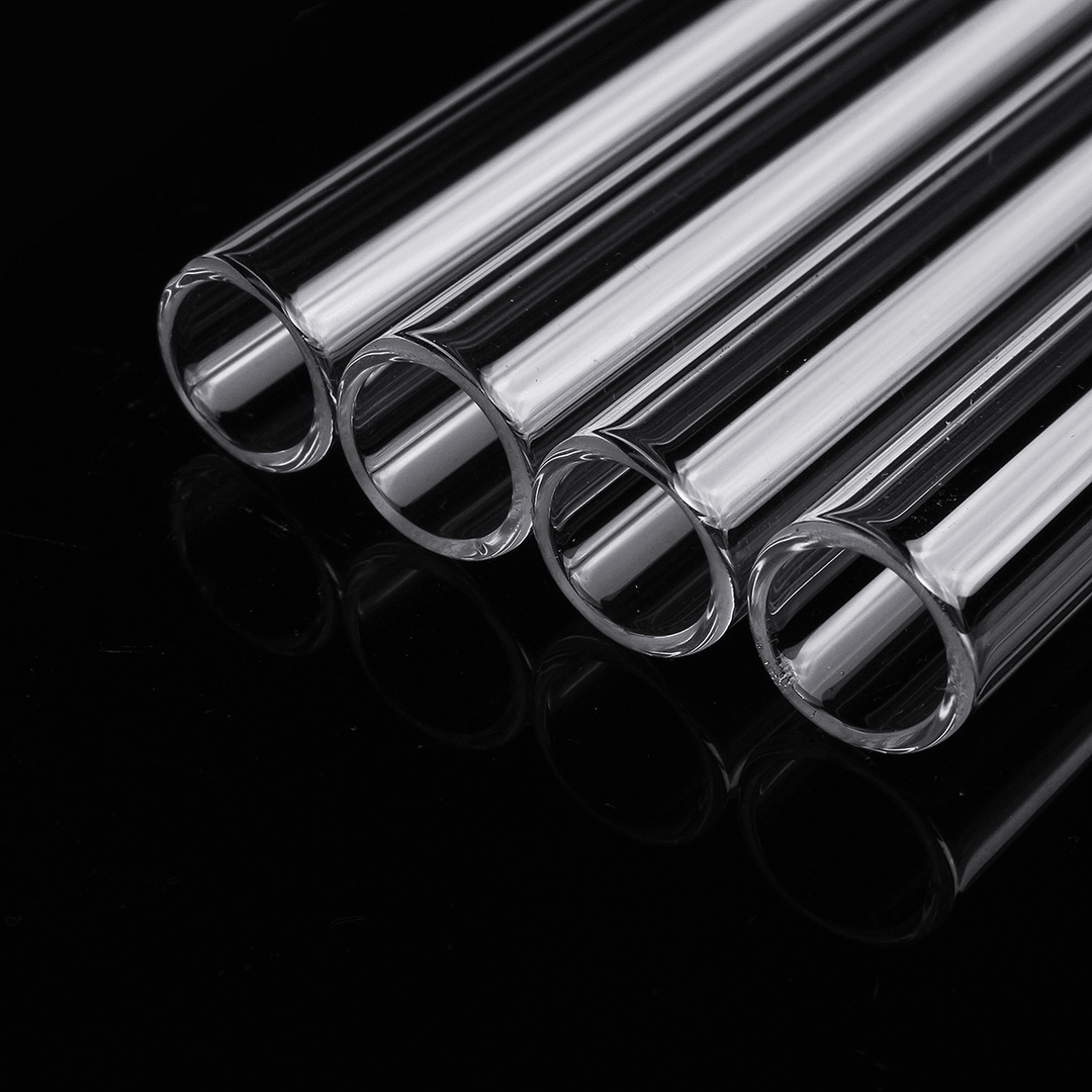 4Pcs Thick Wall Borosilicate Glass Blowing Tube 300Mm X 10Mm X 1Mm