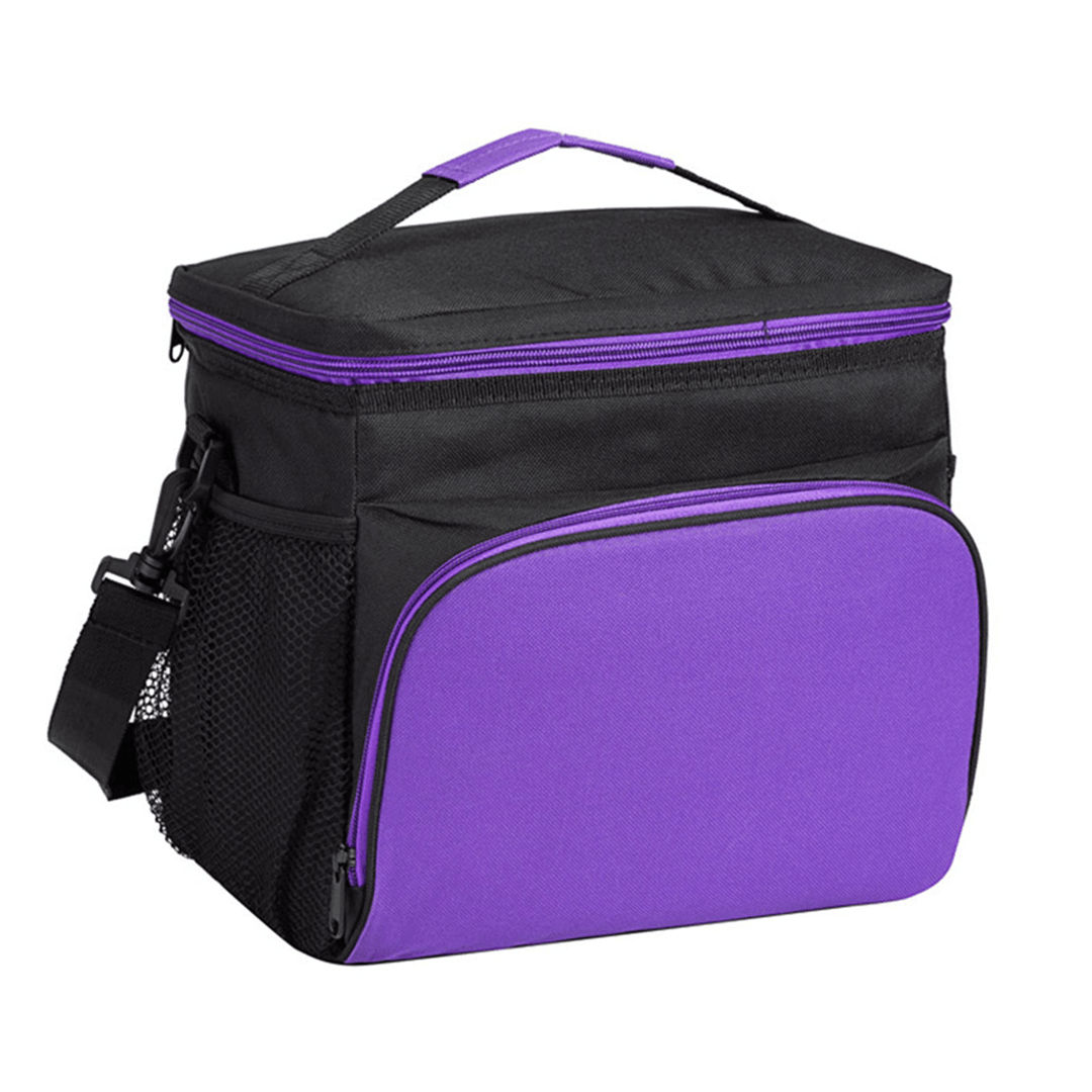 Large Capacity Insulated Portable Lunch Bag with Mesh Pocket Thermal Picnic Food Bag Waterproof Lunch Box - MRSLM