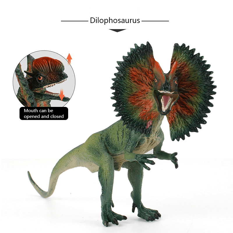 Simulation Ancient Dinosaur Jurassic Era Animal Model Velociraptor Dilophosaurus Plastic Dinosaur Ornaments Wholesale