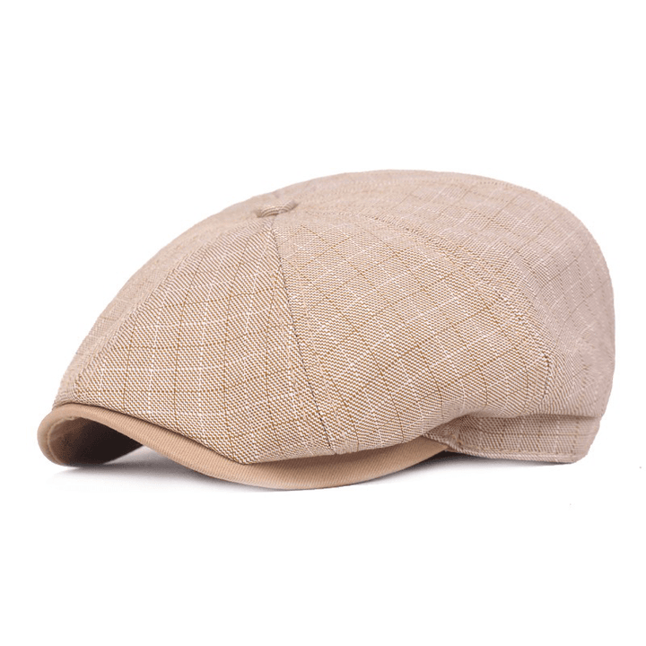 Men Visor Linen Newsboy Beret Caps - MRSLM