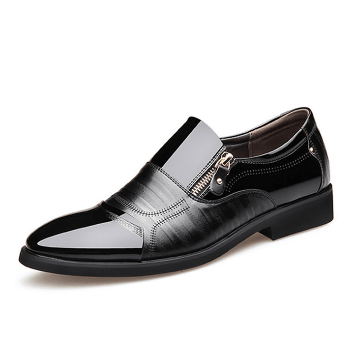 Men Comfy Pointed Toe Leather Business Formal Shoes