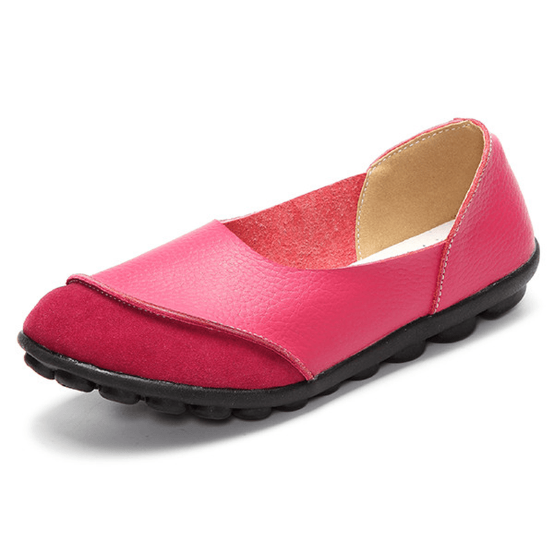 Soft Comfy Slip on Pattern Match Casual Flat Shoes