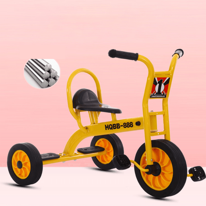 25Kg 85Cm Rubber Wheels Children'S Single Three-Wheeled Bicycle Seat ABC Triangle Stable Frame Non-Slip Handlebar Banlance Bike