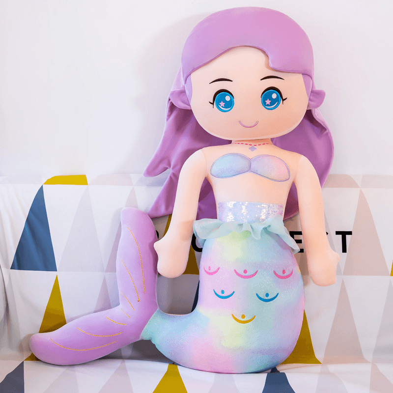 Mermaid Doll Cute Girl Heart Plush Toy Sea Animal Sleep with Comfort Pillow Doll