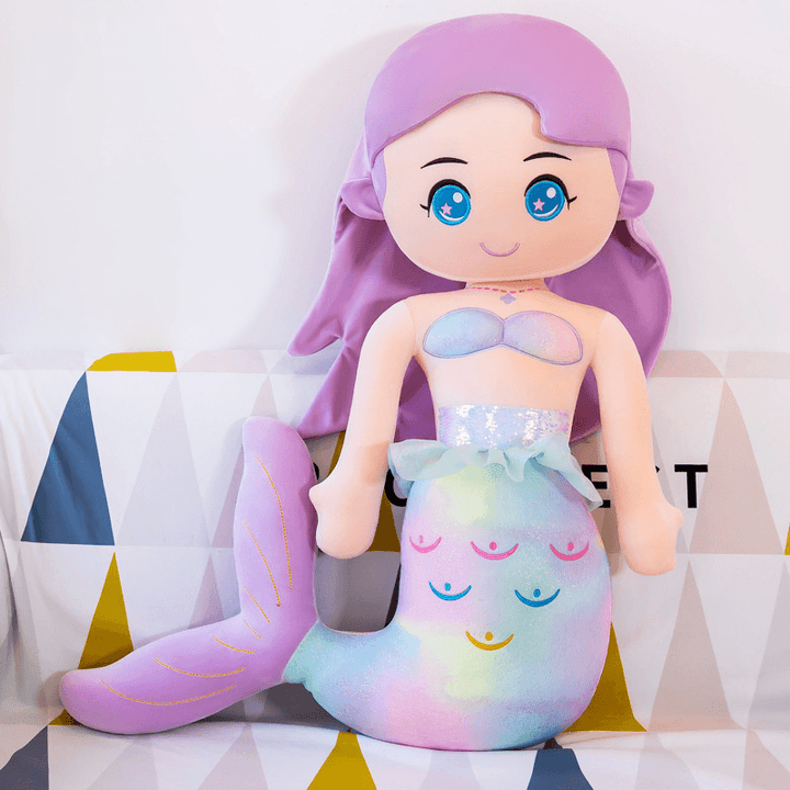 Mermaid Doll Cute Girl Heart Plush Toy Sea Animal Sleep with Comfort Pillow Doll