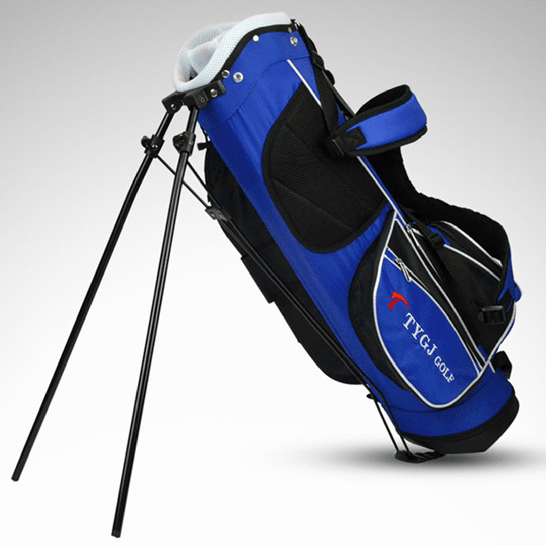 4-Way Children Lightweight Golf Rod Stand Bag Clubs Carry Organizer Storage Pouch - MRSLM