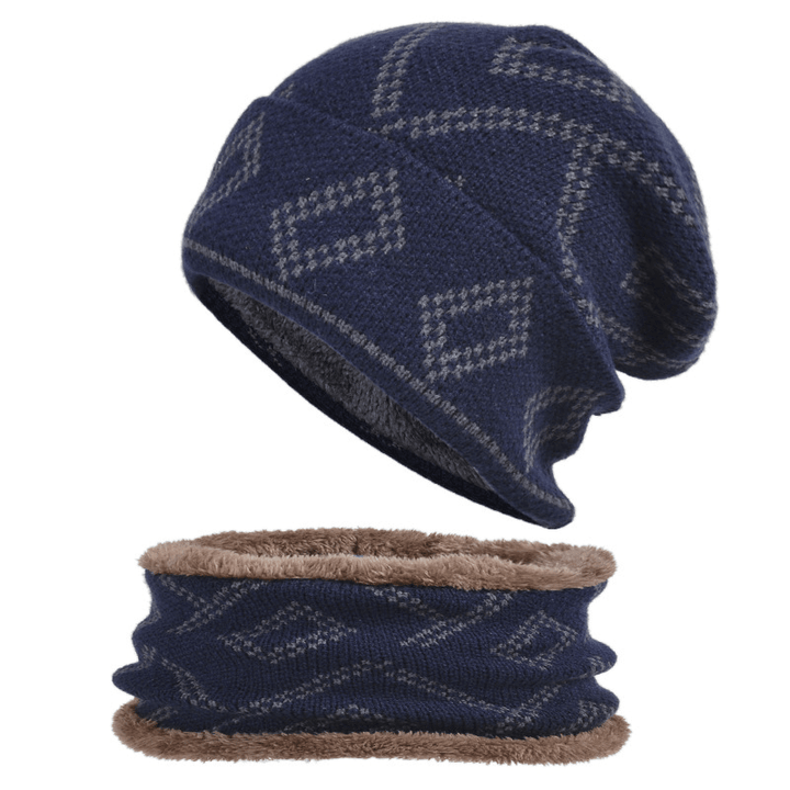 Hedging Hat with Thick Square Pattern to Keep Warm