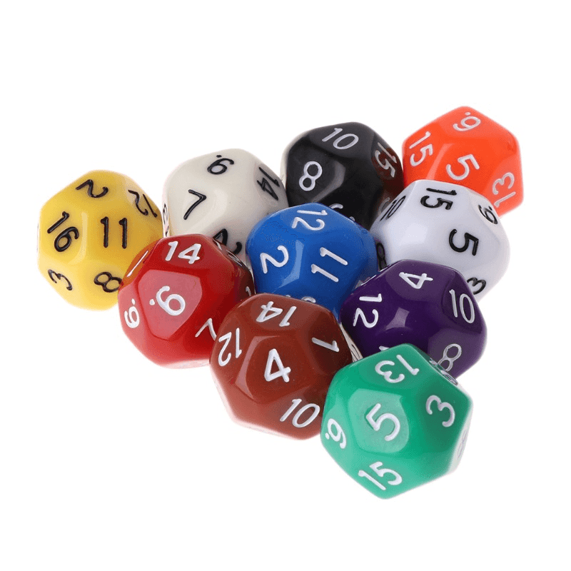 16-Sided Multi-Sided Dice Number Dice Toy Game Counting Dice