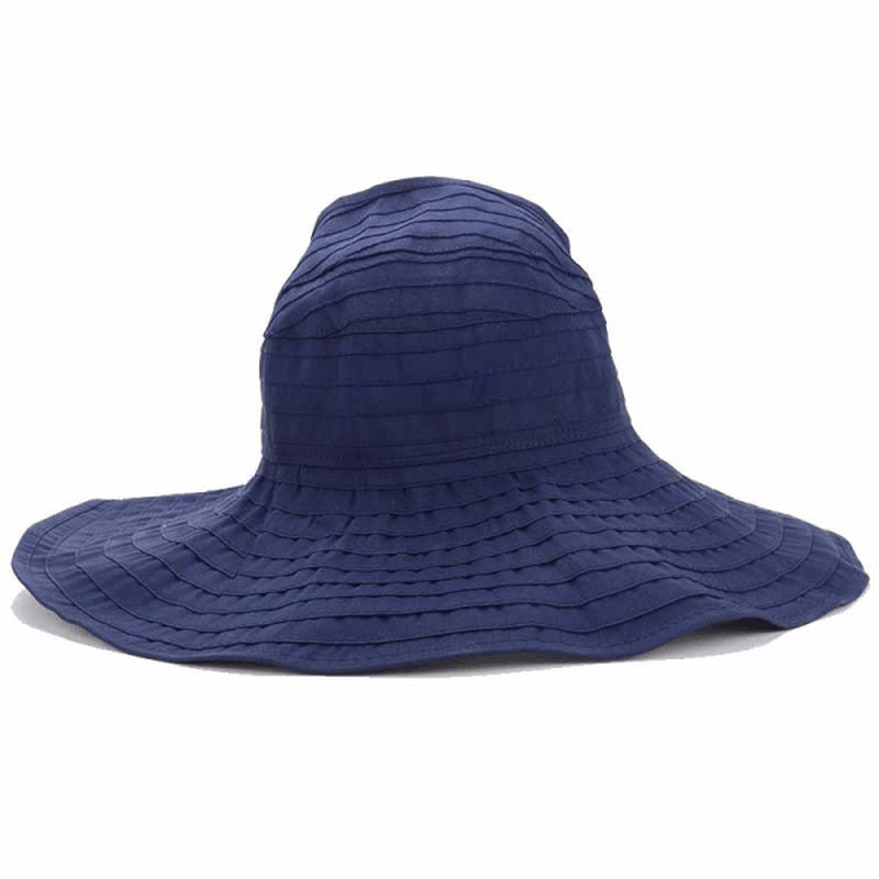 Women Foldable Sun Protective Beach Hat Summer Outdoor Gardening Anti-Uv Wide Brim Visor Cap