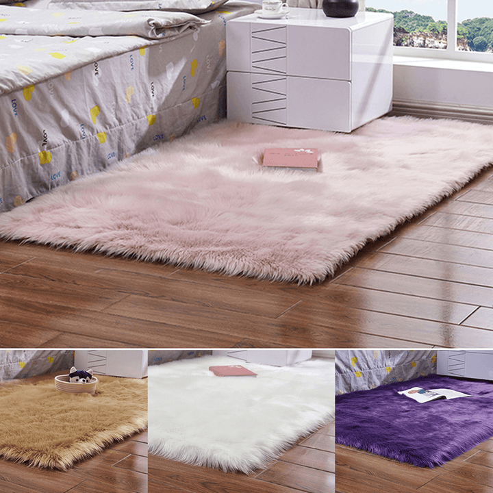 180 X 100 Cm Floor Rug Polyester Acrylic Plush Mat for Living Room Plush Rug Children Bed Room Fluffy Floor Carpets