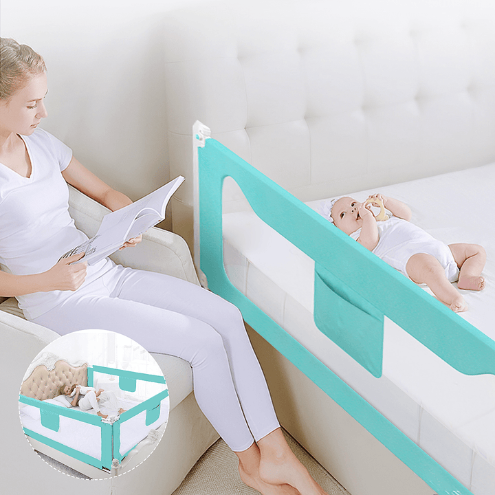 2M Baby Toddler Safety Bed Rail Adjustable Kid Cot Side Guard Barrier Protection