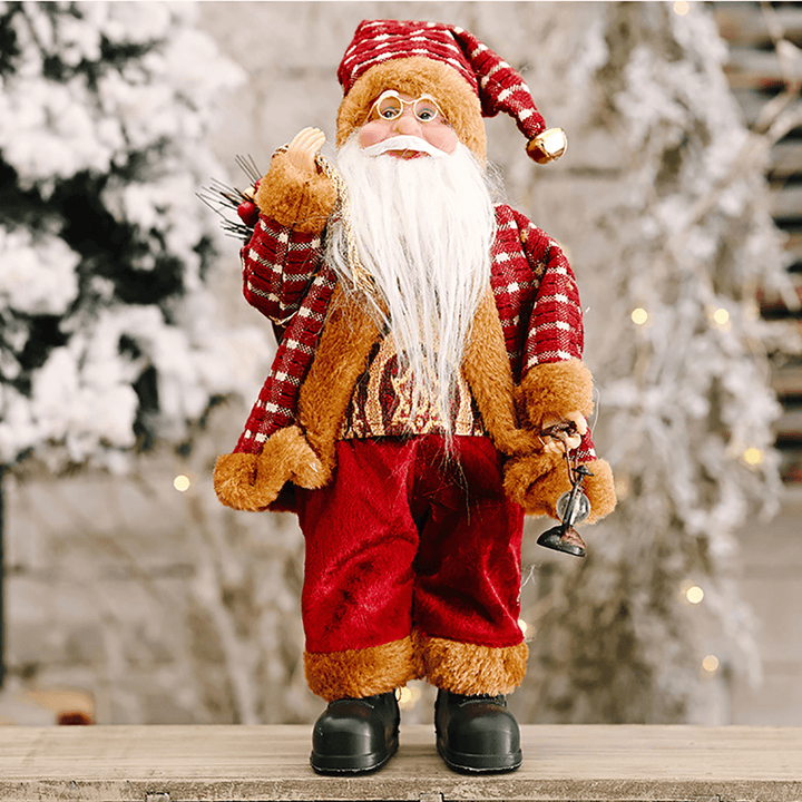 Santa Claus Doll Merry Christmas Tree Figurine Ornament Kid Toy Gift Desktop Decoration