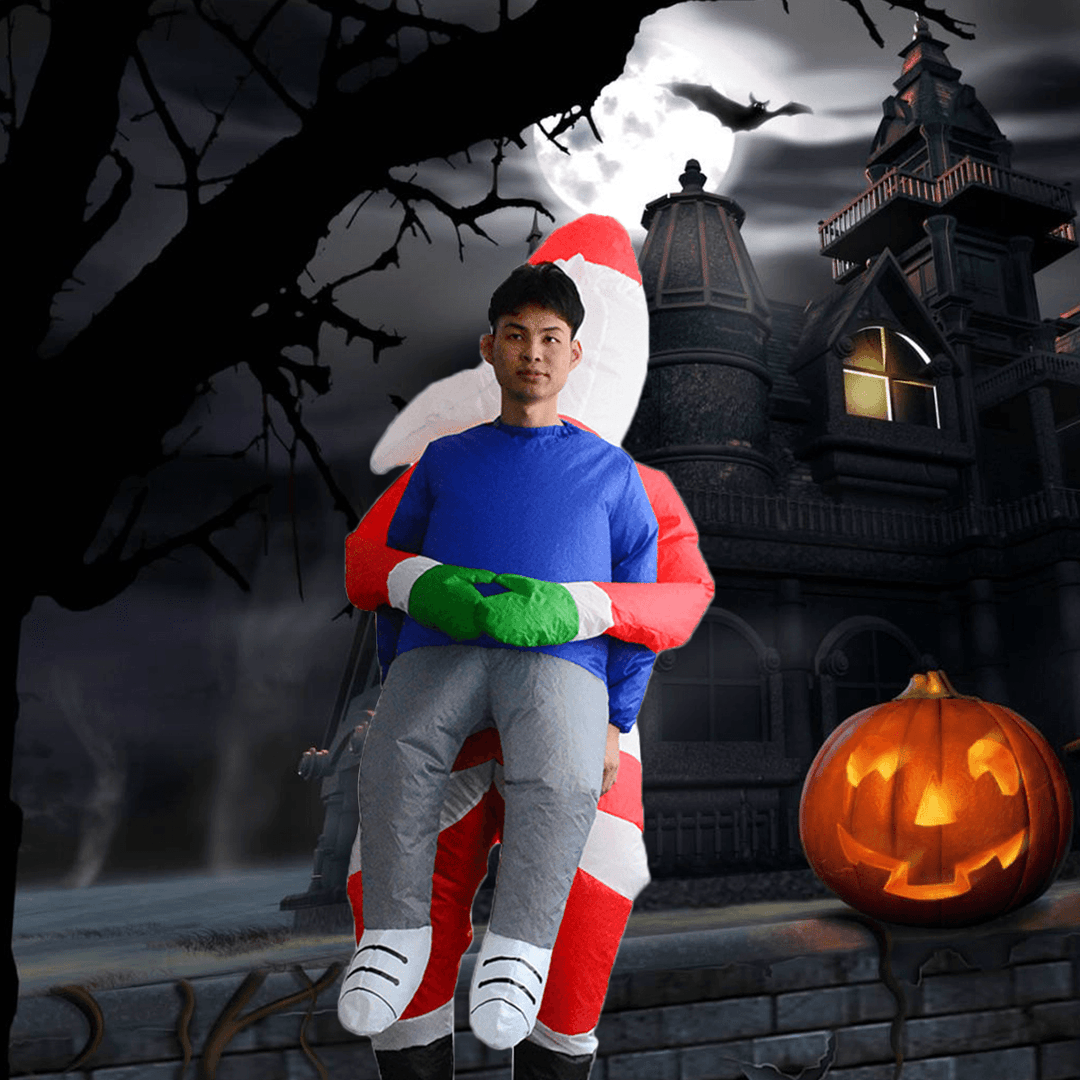 Scary Halloween Christmas Man Inflatable Costume Blow up Suits Party Dress Decorations