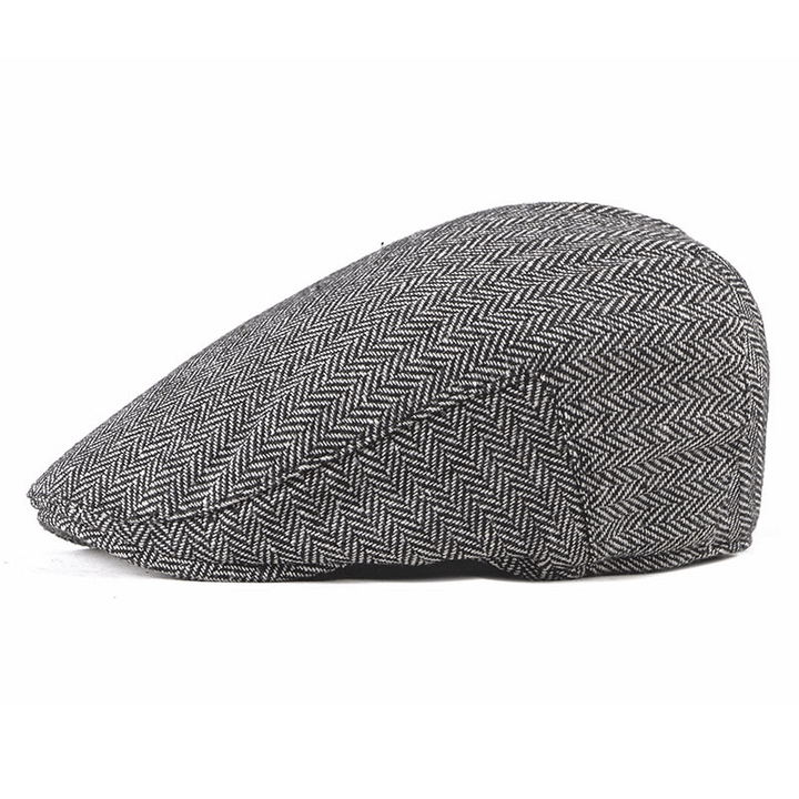 Men'S Korean Fashion Simple Striped Beret