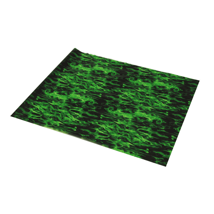 Green Fire Hydrographic Water Transfer Film Hydro Dipping DIP Print Car Film 150CM