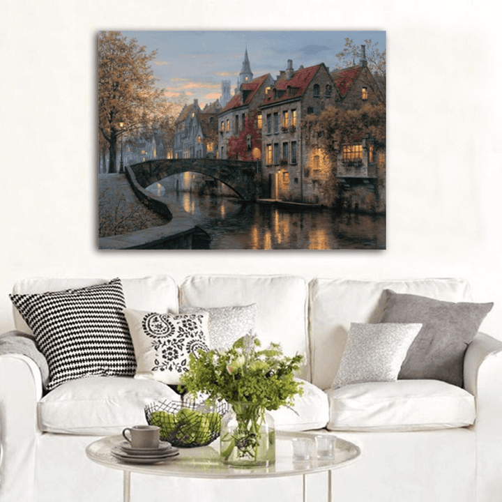 40X30Cm Cityscape River Print Art Paintings Picture Poster Home Wall Art