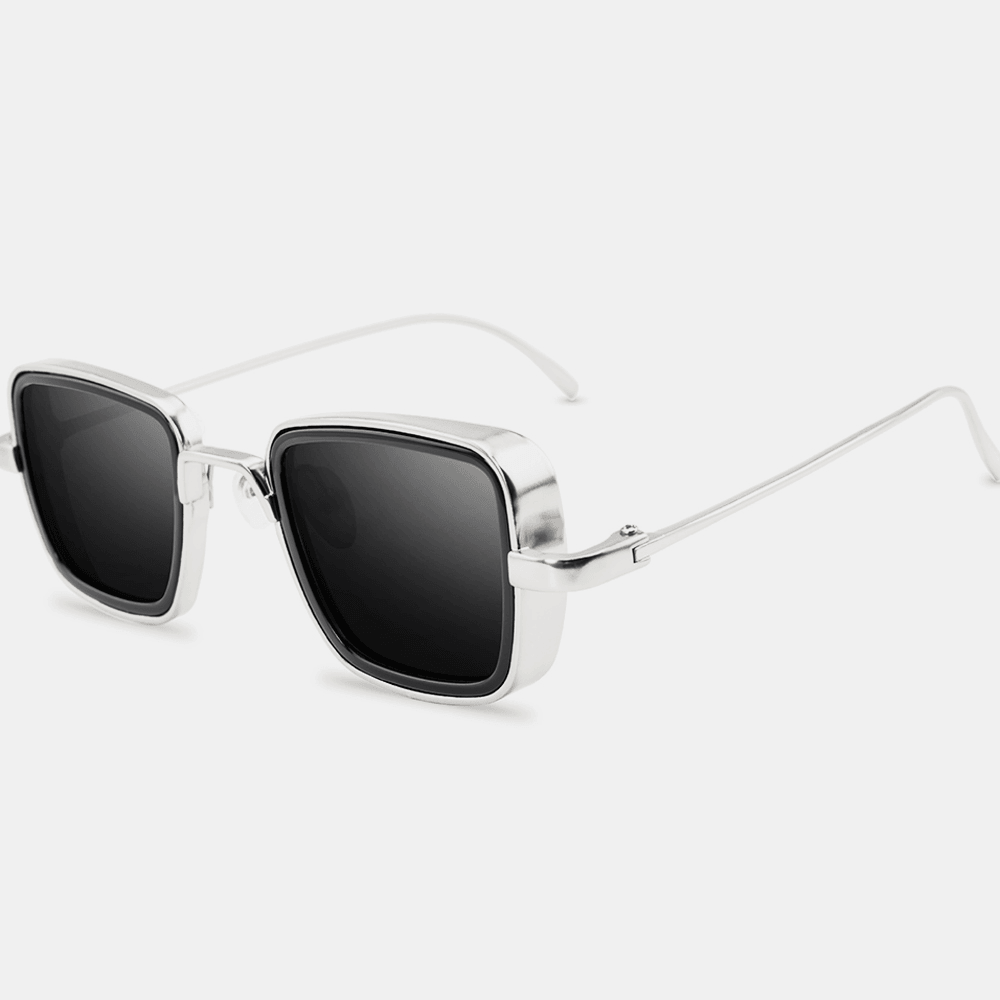 Men Retro Thick Edge Metal Frame Trend Sunglasses Driving Outdoor Sunglasses - MRSLM