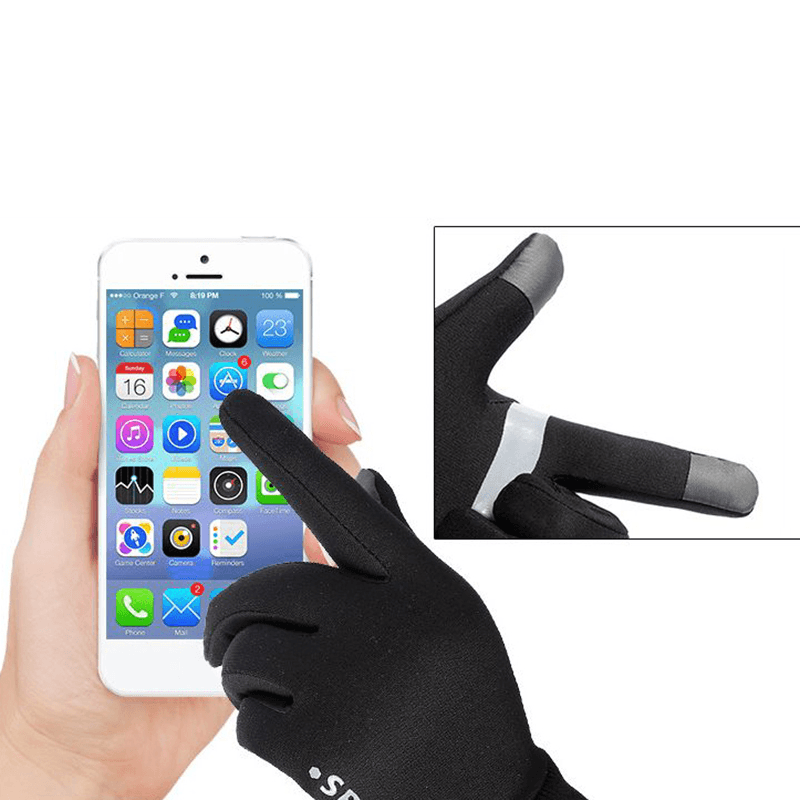 Unisex Waterproof Anti-Slip Wrist Lengthening Glove Sport Touch Screen Warm Lining Gloves