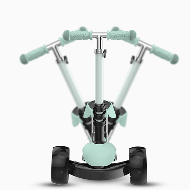 2-In-1 Kids 3 Wheel Scooter Adjustable Height PU Flashing Wheels Kids Tricycle Baby Toddler Balance Bike Max Load 100Kg