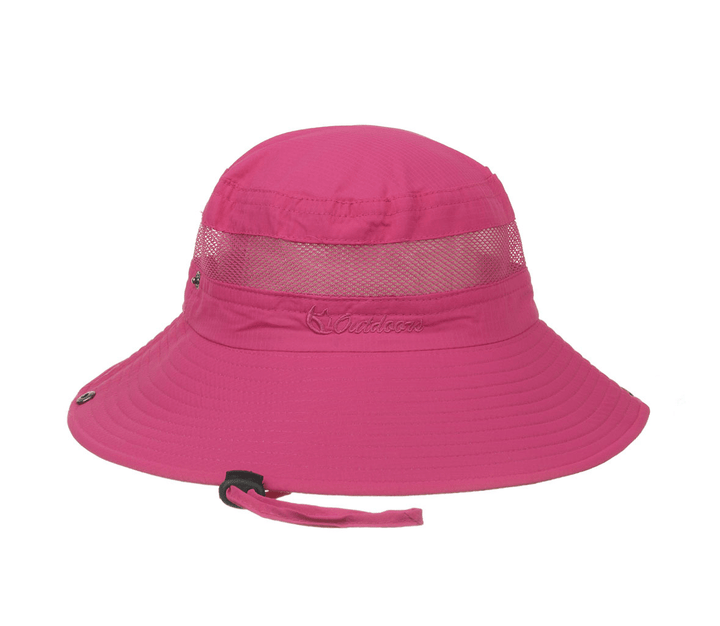 Mesh Breathable Solid Color Sunscreen Fisherman Hat Basin Hat