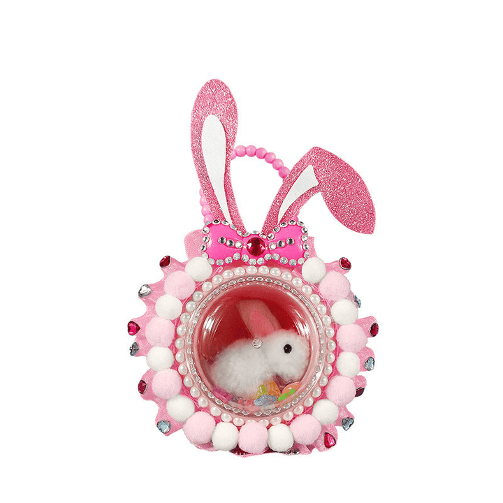 DIY Handmade Cute Rabbit Space Capsule Cartoon Doll Girl Hand Bag Toy