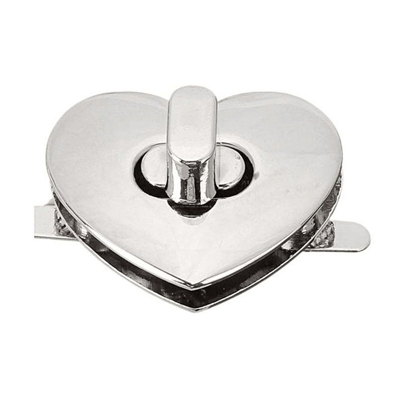 DIY Heart Shape Clasp Turn Twist Metal Lock Buckle for Handbag Bag Purse