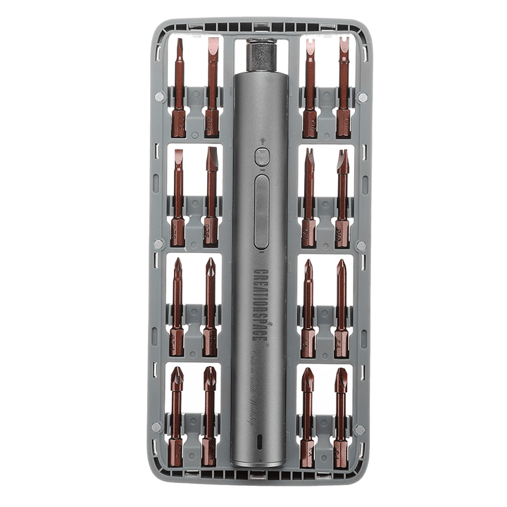 Creationspace Electric Screwdriver 2000Mah 150-230RPM Rechargeable Screwdriver 32Pcs Screw Bits Repair Tools