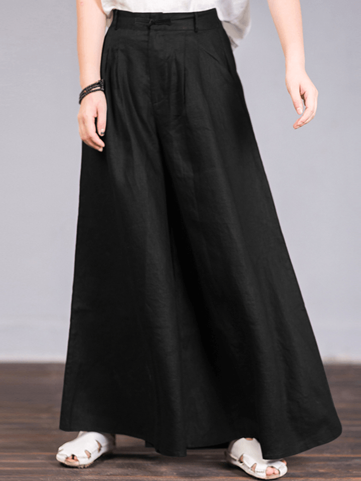 100% Cotton Woman Loose Fit Floor Length Pants