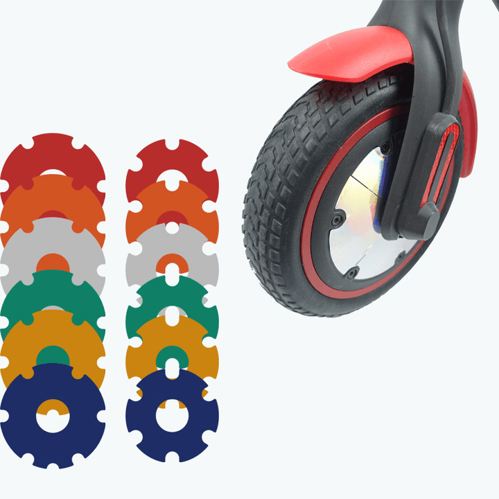 2PCS Electric Scooter Front Wheel Sticker PVC Motor Protective Cover Shell Kick Scooter Accessories for Xiaomi 1/1S/Pro/2 Scootor