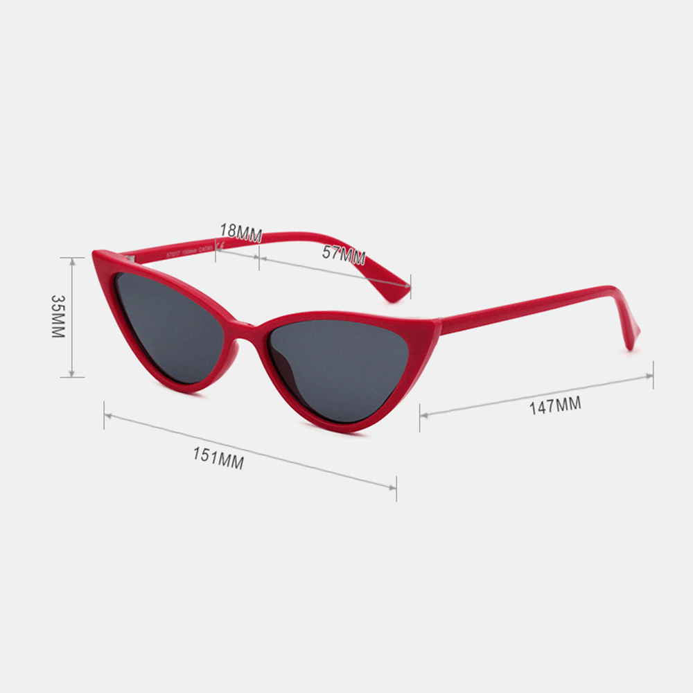 Women Full-Frame Resin Cat Eye Outdoor Travel Driving Cycling Fishing Running UV Protection Sunglasses