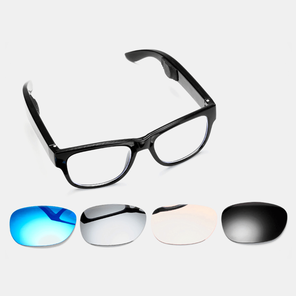 Unisex Bluetooth Headset Anti-Blue Light Intelligence Touch Outdoor Riding Plain Glasses