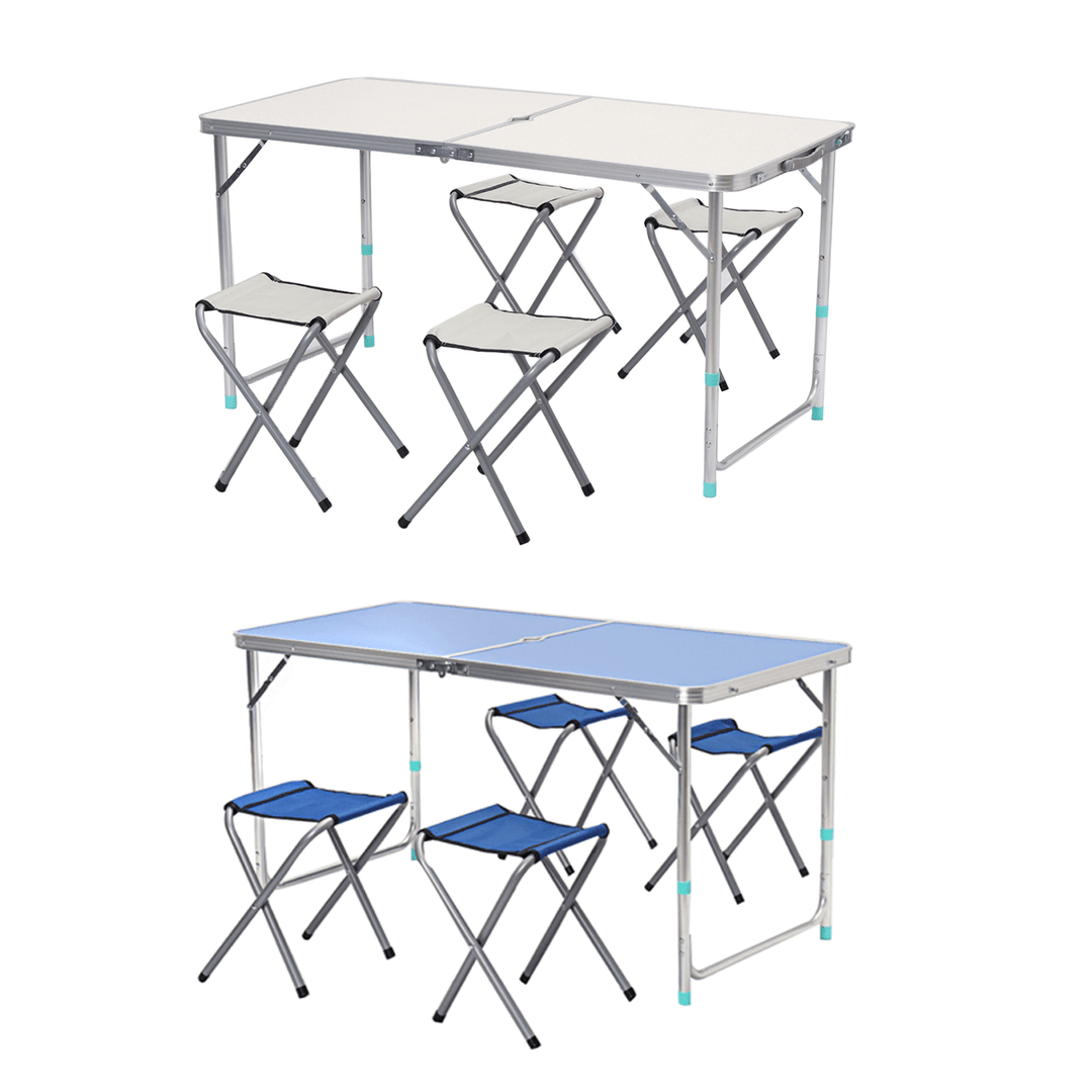 Foldable Chair and Desk Set Portable Aluminum Picnic Table and Chair Outdoor Night Market Stalls Supplies