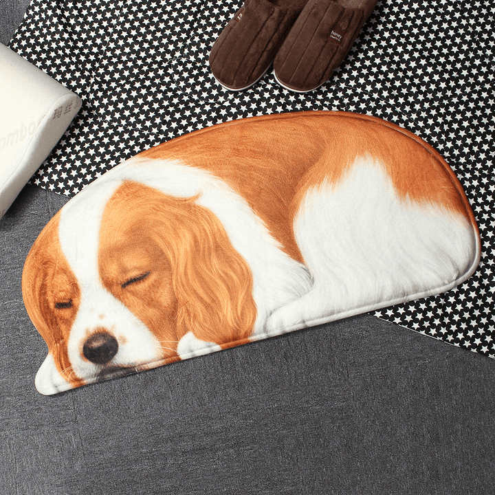 3D Cute Dog Pattern Doormat Indoor Print Door Mat Suedel Floor Rugs