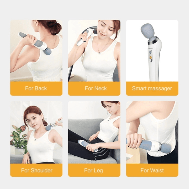 Handheld Electric Body Neck Massage Stick Charging Multifunctional 5 Vibration Mode Smart Neck Pain Relief Massage Stick