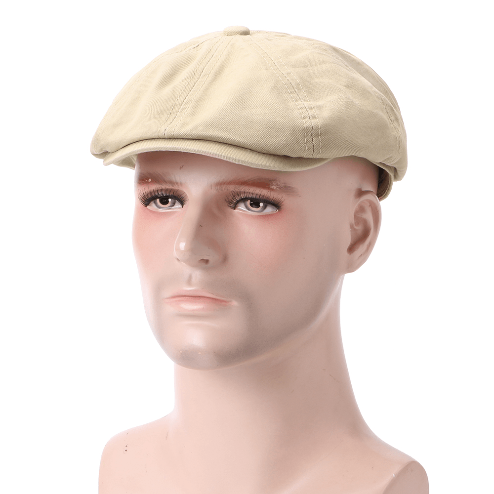 Unisex Solid Color Simple Cotton Beret Caps