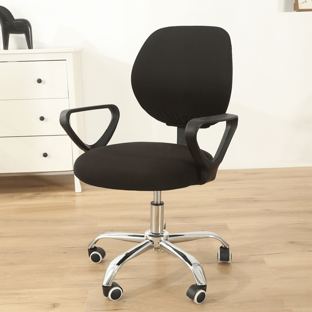 Elastic Swivel Computer Chair Seat Back Cover Office Armchair Decor Protector