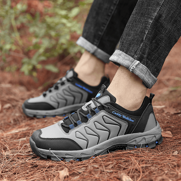 Men Breathable Mesh Splicing Soft Sole Non Slip Comfy Outdoor Casual Climbing Shoes