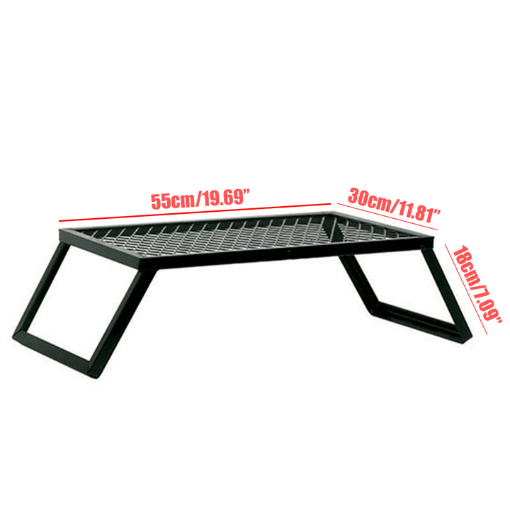 Portable Folding Campfire Grill Grate Camping BBQ Cooking Open over Fire Outdoor Folding Garden Furniture