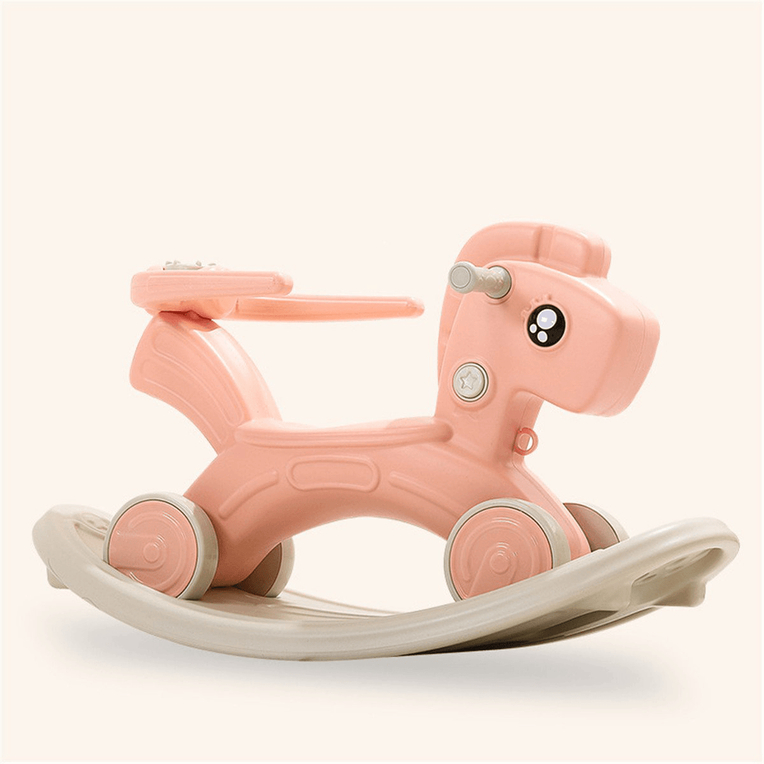 2 in 1 Toddler Little Rocking Horse Baby Walker Ride on Toy Kids Rocker Small Household Kindergarten Chair Supplies - MRSLM