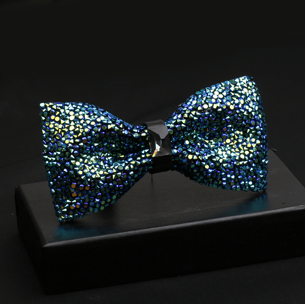 Fashionable Men'S Shiny Diamond Bow Tie